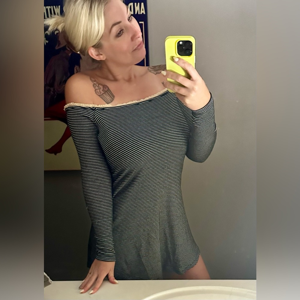 Adorable striped mini dress